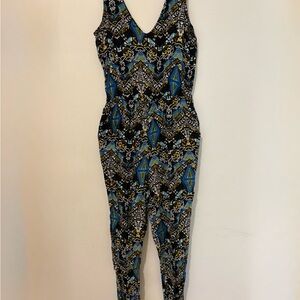 Forever 21 Blue and Black Jumpsuit
